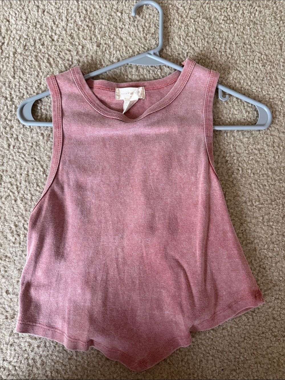 Altar'd State Washed Rose Pink Tank Top